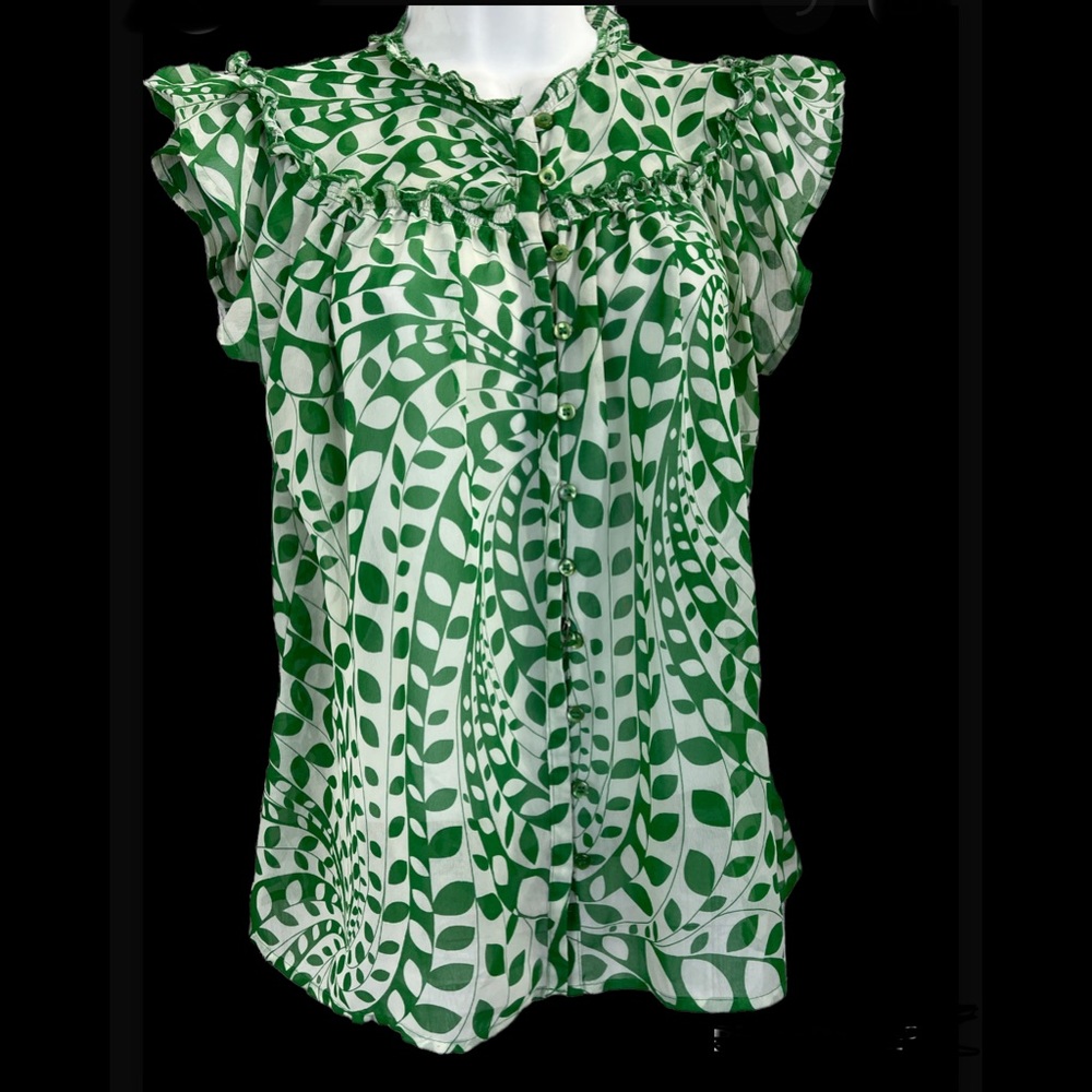 Flutter Sleeve Top With Ruffles - image 1